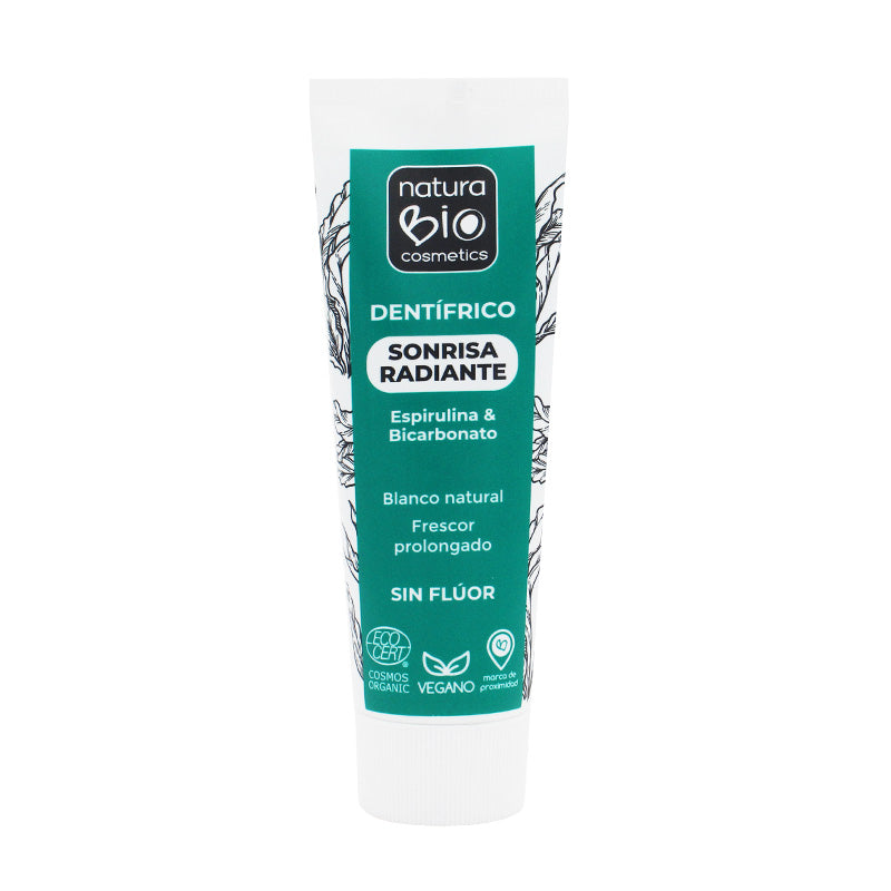 Fluoride-Free Toothpaste Radiant Smile White Teeth Mint Flavour, NaturaBIO Cosmetics, 75 ml