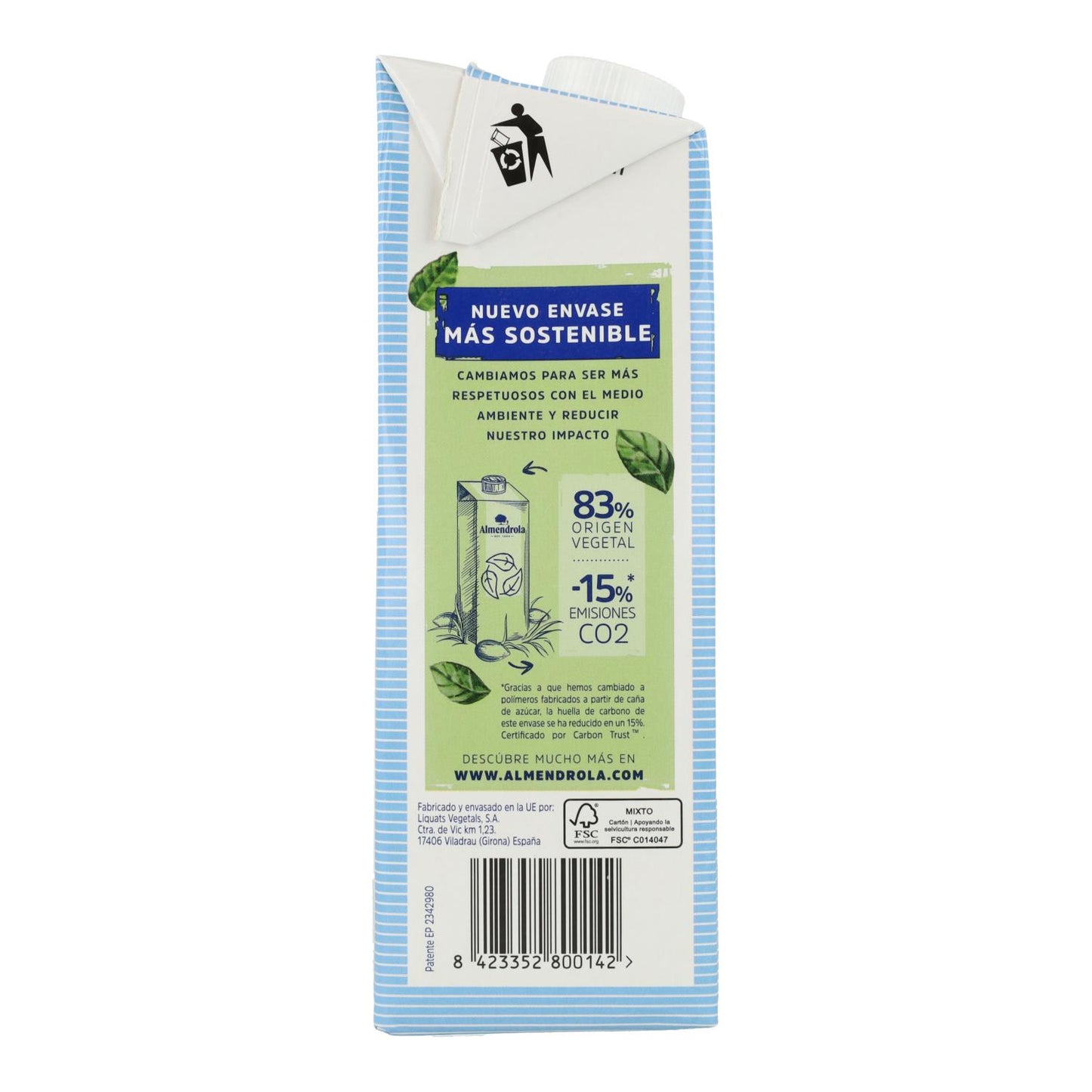 Bevanda alle mandorle senza zuccheri Almendrola 1 L
