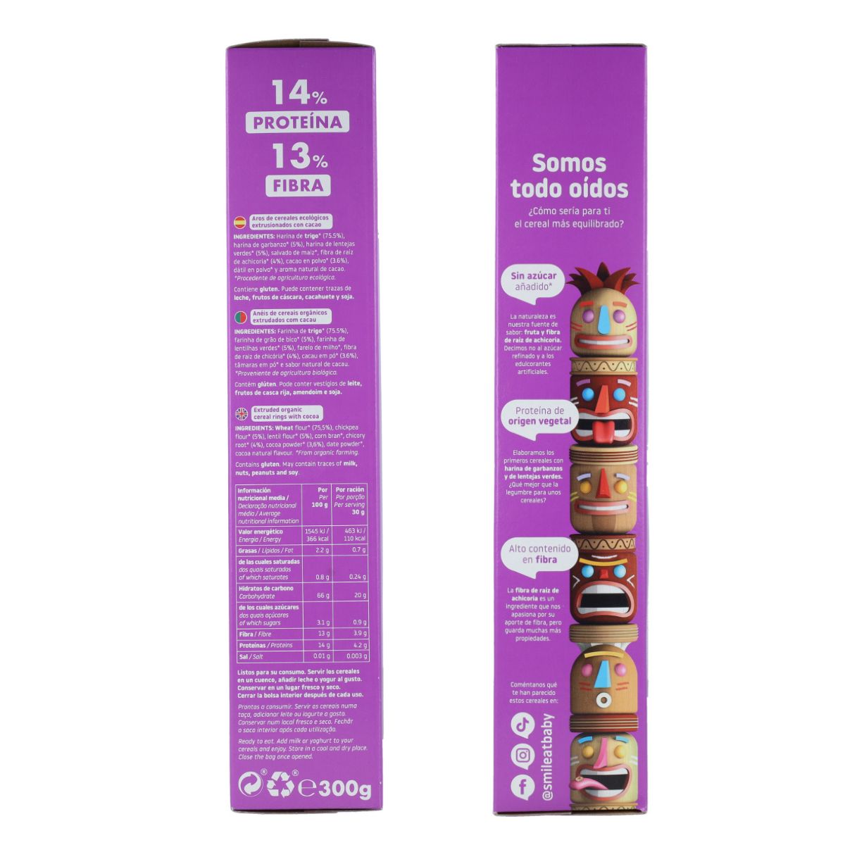 Biologische ontbijtgranen met chocoladesmaak 300 g, Triboo