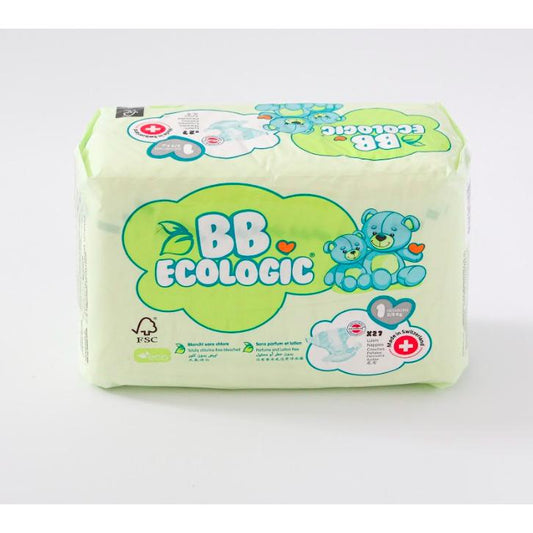 Pañales ecológicos BBECOLOGIC Talla 1 New Born 27uds