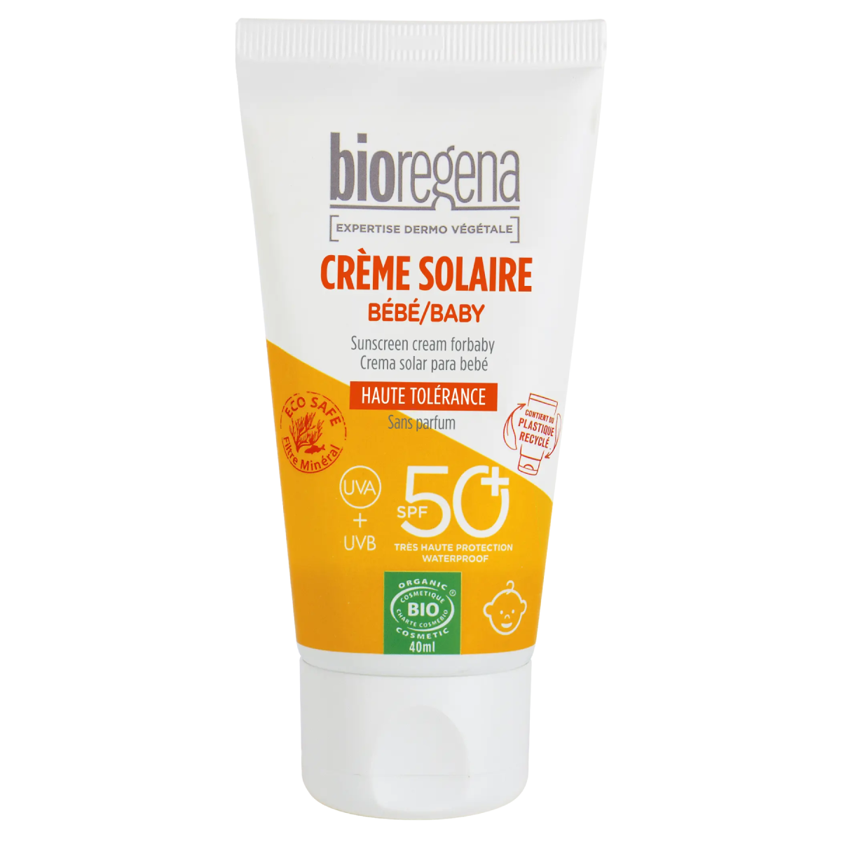 Hypoallergene zonnebrandcrème voor baby's SPF 50+ Bioregena 40 ml