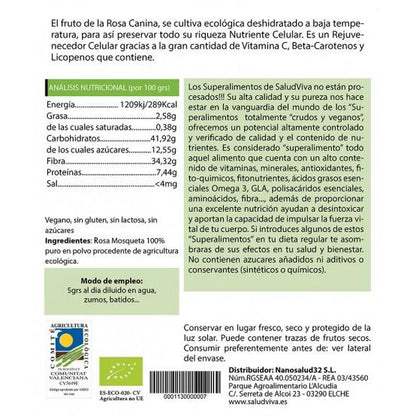 Bio-rosenmosterpulver Salud Viva 250 g