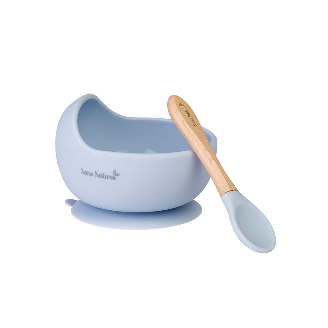 Set da pappa Wave con ventosa Saro Baby Rosa