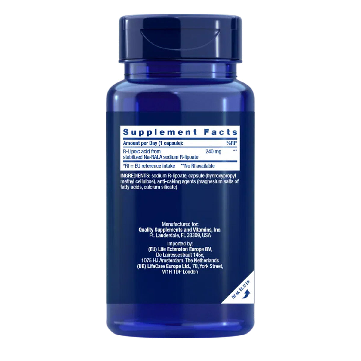 Super R-Lipoic Acid 240 mg, Life Extension 60 kapslar