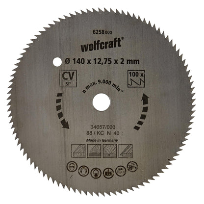 Wolfcraft thin-cut circular saw blades 160 x 16 mm 100 teeth