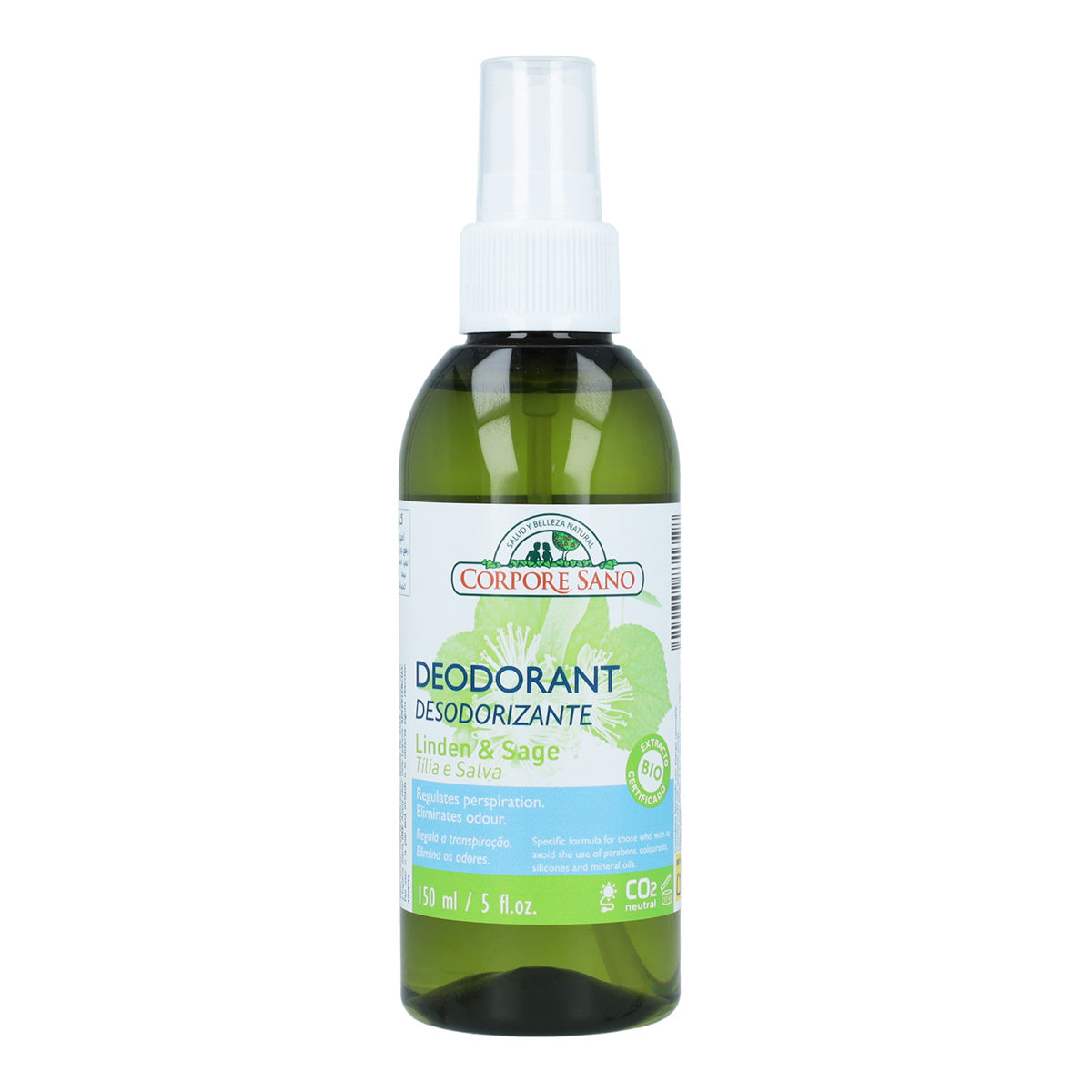 Confezione da 5 deodoranti al tiglio e salvia Corpore Sano 150 ml