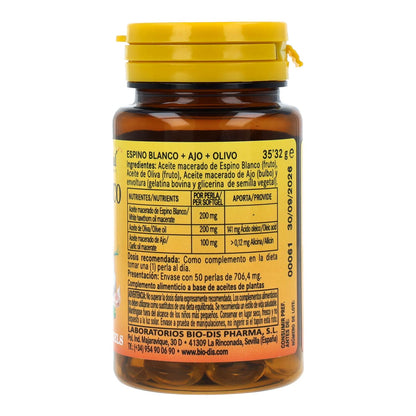 Aubépine, ail et olivier 500 mg Nature Essential 50 perles