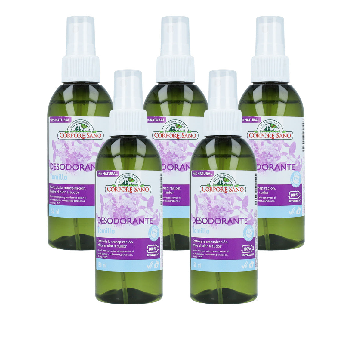5er-Pack Deodorant Thymian Corpore Sano 150 ml