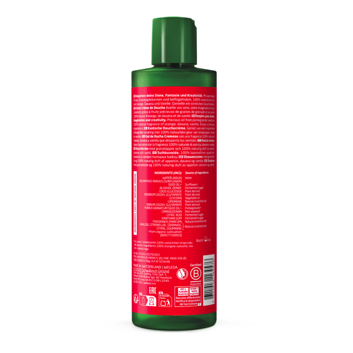 Kremowy żel pod prysznic Inspire Granat Weleda 400 ml