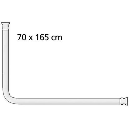Set med duschstång för hörnvitriner Vit