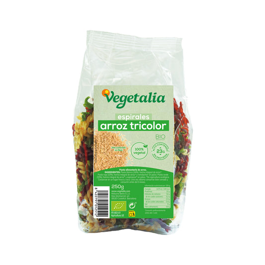 Driekleurige rijstspiraaltjes Glutenvrij BIO Vegetalia 250 g