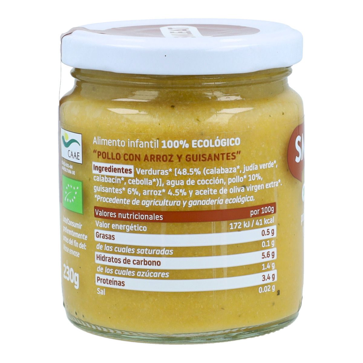 Potje biologische kip met rijst +6 maanden Smileat, 230 g