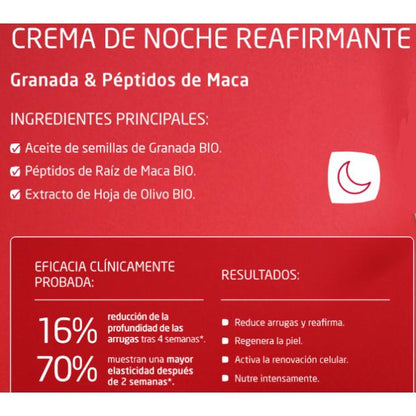 Crème de nuit raffermissante à la grenade et aux peptides de maca Weleda 40 ml