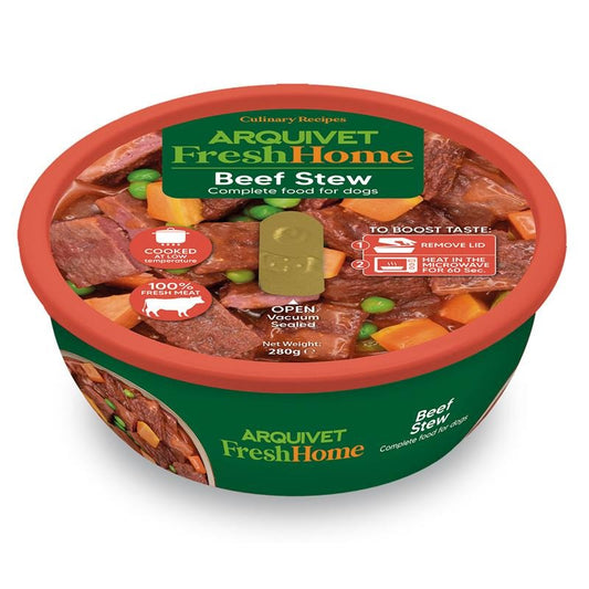Arquivet Fresh Home Beef Stew Våtfoder med nötkött för hundar 280 g