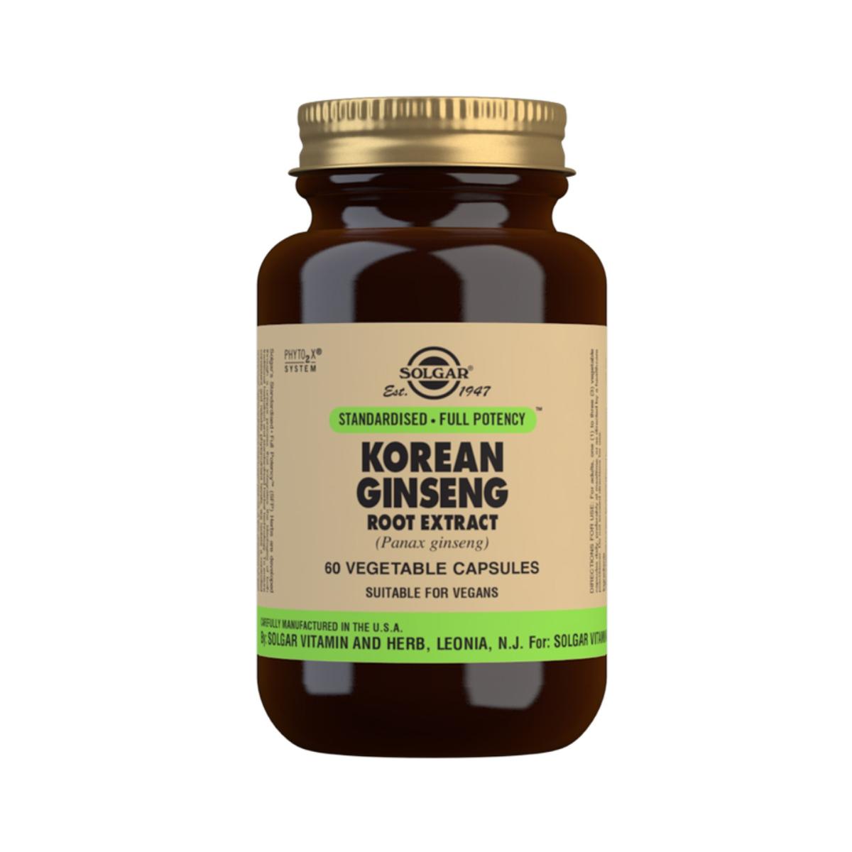 Koreanischer Ginseng, 60 pflanzliche Kapseln