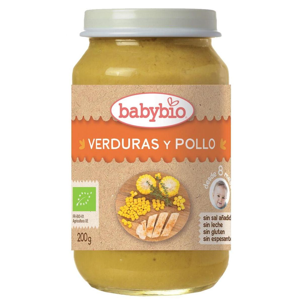 Pakket van 3 potjes Menu Tradición Kip 200 g Babybio