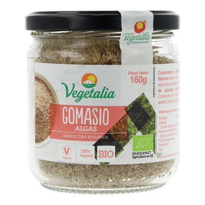 Gomasio con alghe in barattolo di vetro Vegetalia 160 g