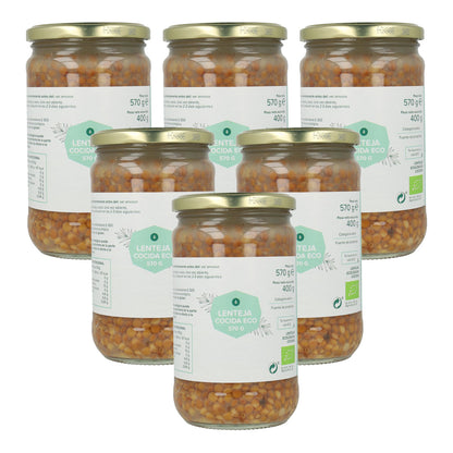 Pack 6x Lentilles cuites ECO Planeta Huerto 570 g