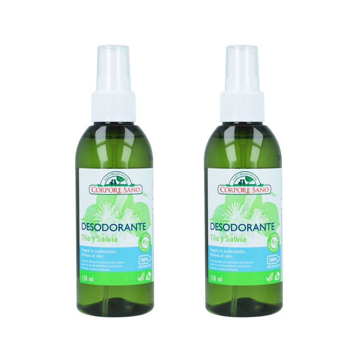 2-pack deodorant med lind och salvia Corpore Sano 150 ml