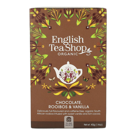 English Tea Shop Organic Rooibos Chocolate and Vanilla Tea, 40 g