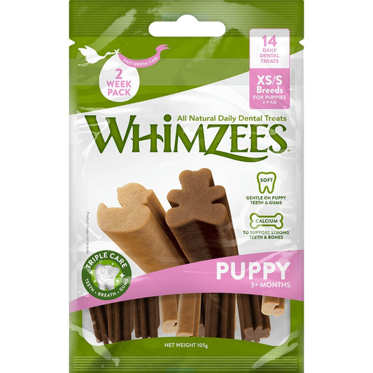 Whimzees Snack dental para cachorros pequeños y mini XS/S