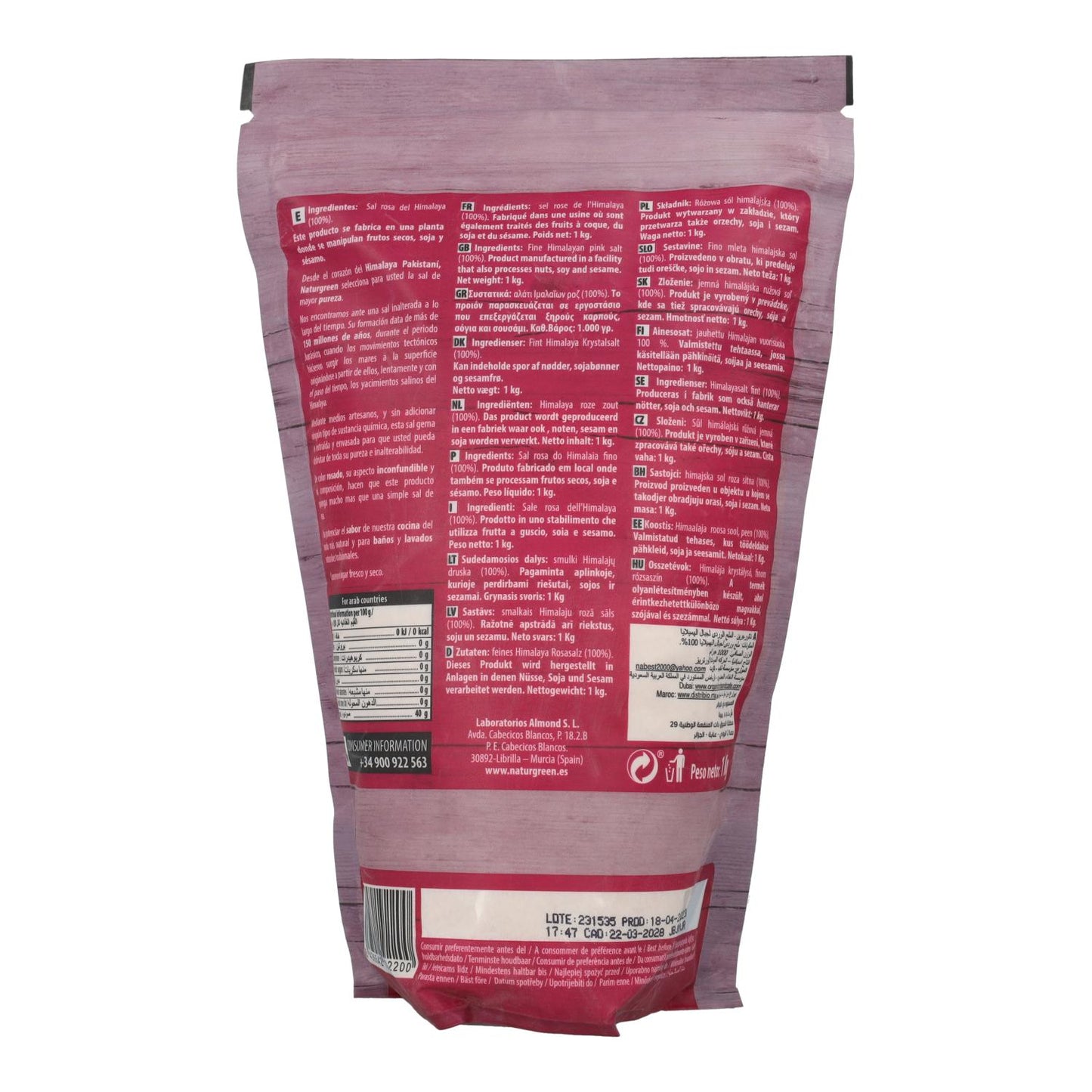 Fin rosa Himalaya-salt Naturgreen 500 g