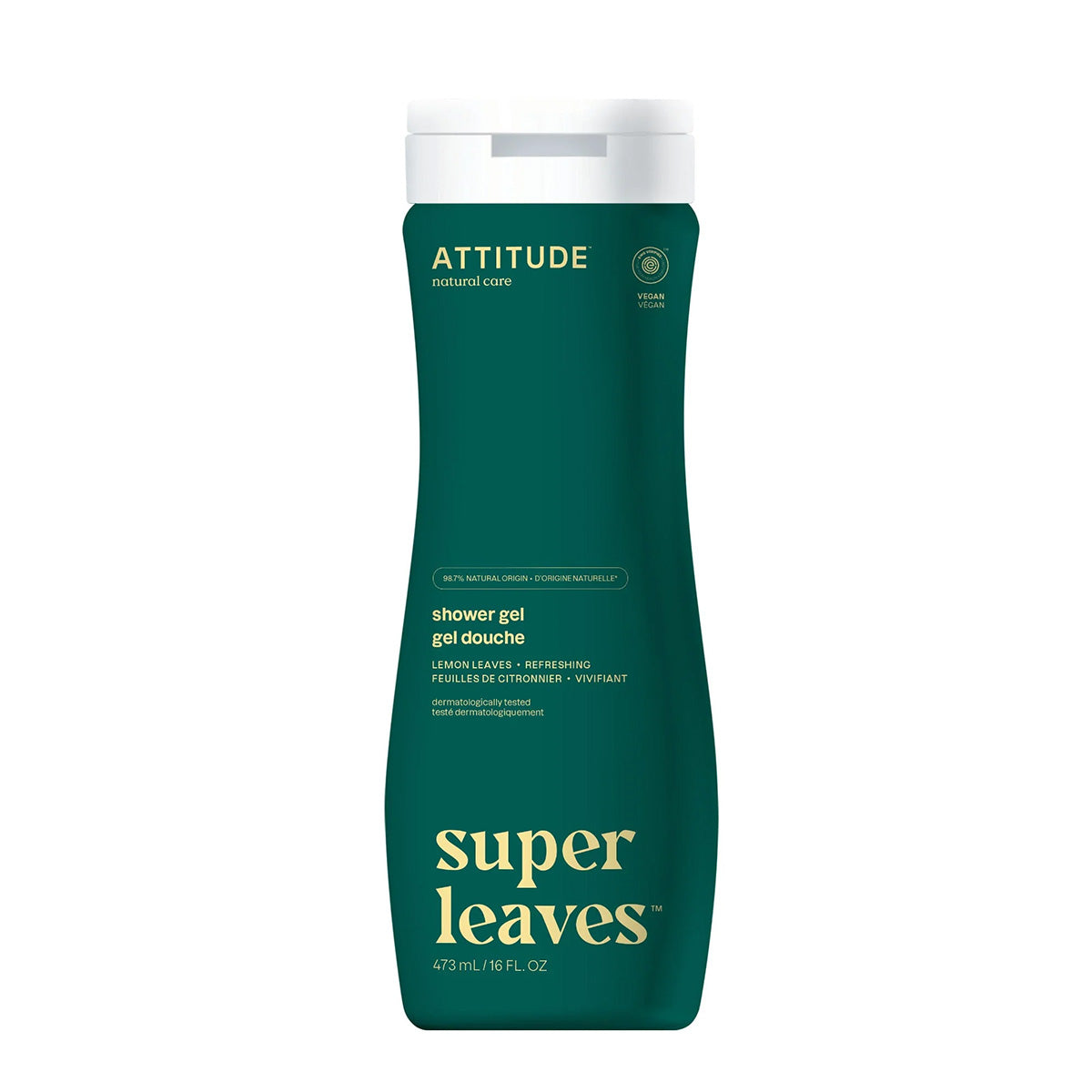 Super leaves Gel doccia rinfrescante Lemon Leaves Attitude 473 ml