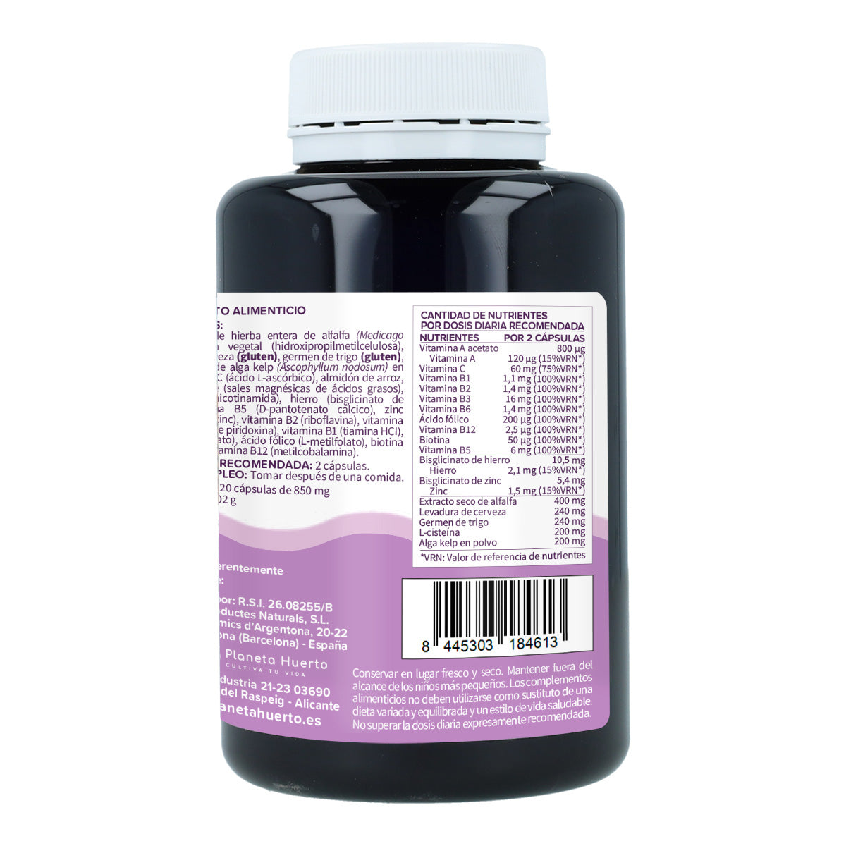 Hair Booster hair, skin and nails Planeta Huerto 120 capsules
