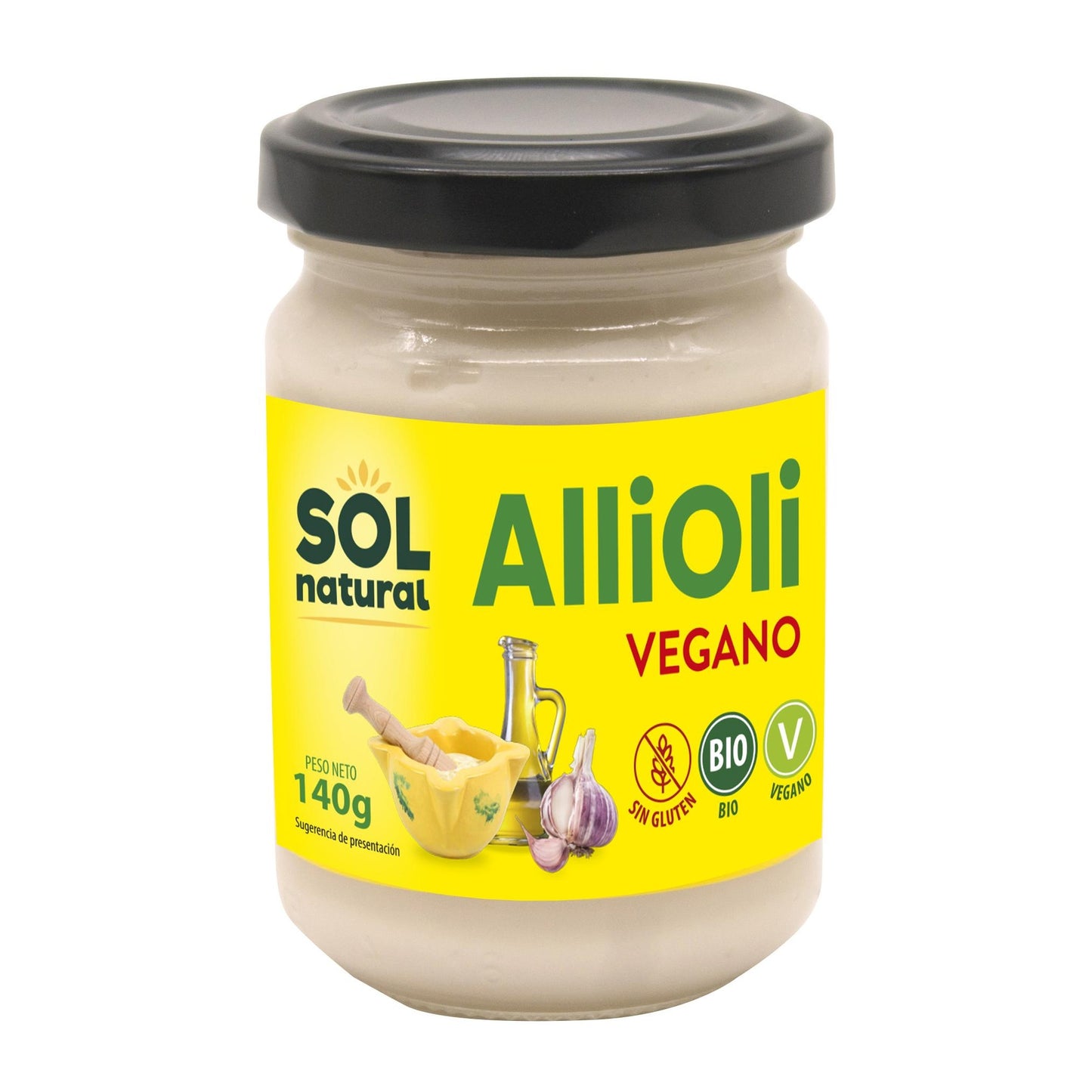 Alioli Vegano Sin gluten Bio Sol Natural 140 g