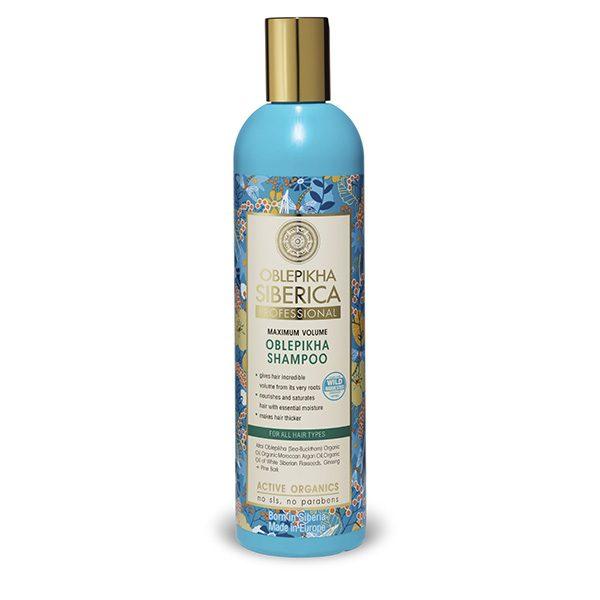 Schampo för alla hårtyper, maximal volym Oblepikha 400 ml