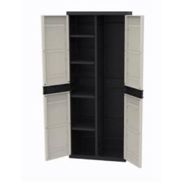 Armoire à balais 70 cm Titanium Plastiken Noir (reconditionné)