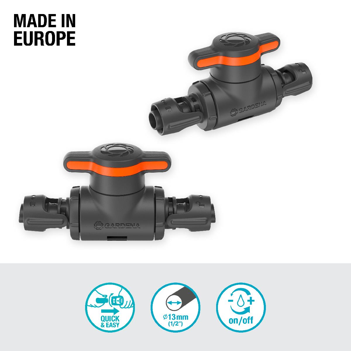 Válvula de cierre/regulación 13 mm (1/2") Microdripsystem Gardena