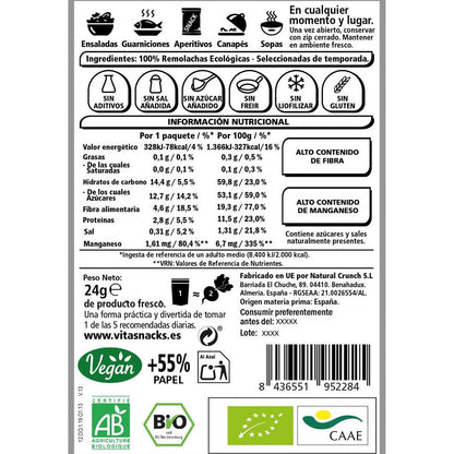 Knapperige biologische bieten VitaSnack 24 g