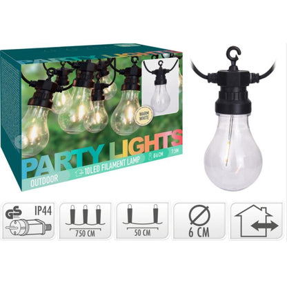 LED-girland 10 lampor Vit