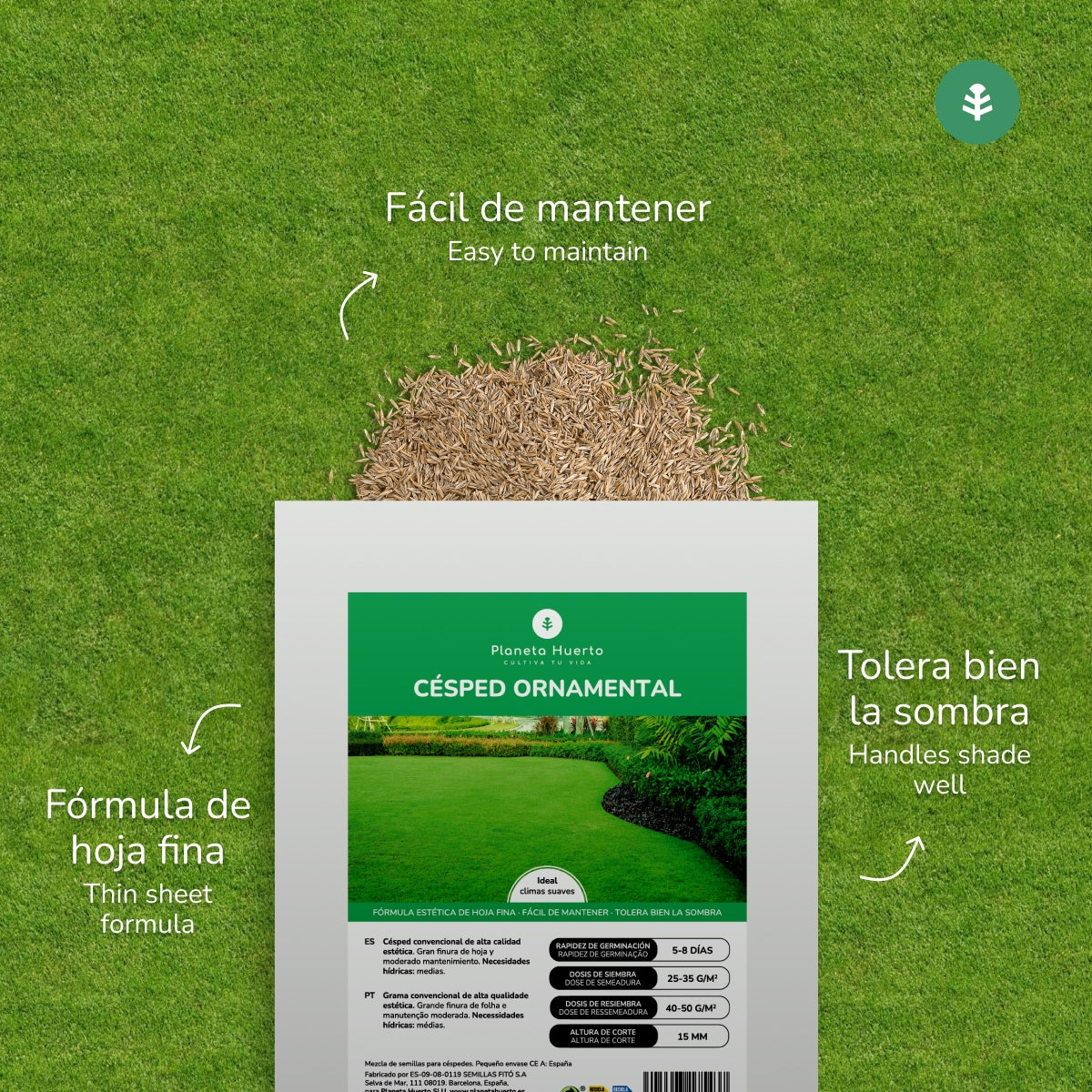 Ziergras-Samen Planeta Huerto 1 kg