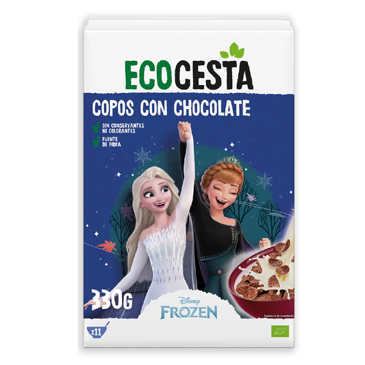 Biologische chocoladepopcorn met maïs Disney-editie Ecocesta 330 g