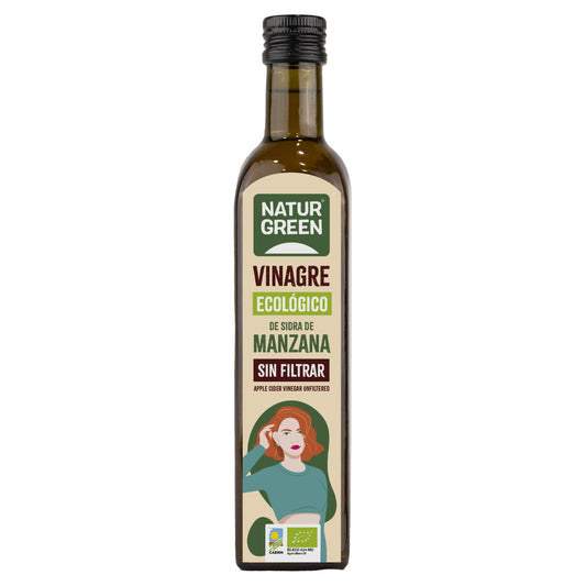 Vinaigre de cidre de pomme biologique non filtré NaturGreen 500 ml