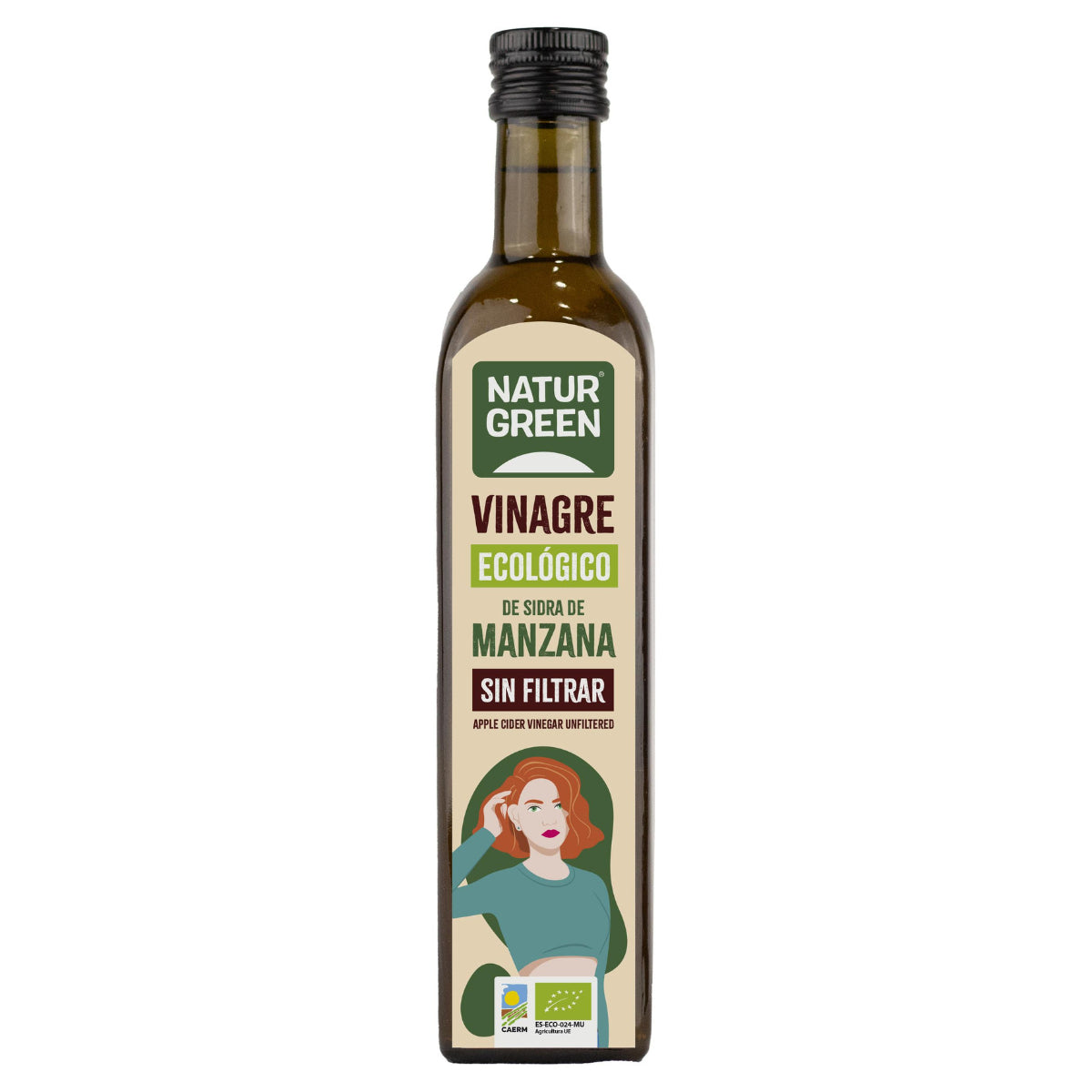 6-pack NaturGreen ofiltrerad ekologisk äppelcidervinäger 500 ml