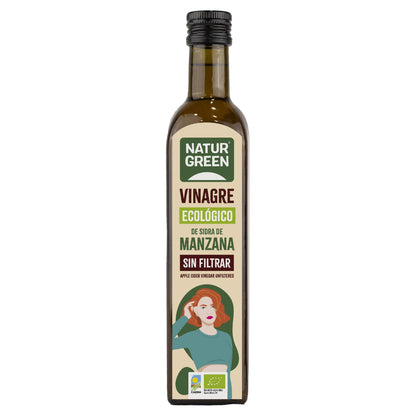 6-pack NaturGreen ofiltrerad ekologisk äppelcidervinäger 500 ml