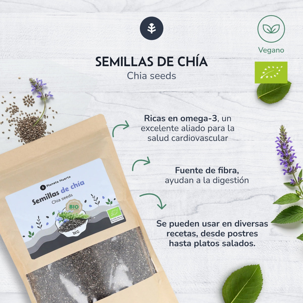 Pakket 2x ECO chiazaadjes Planeta Huerto 1 kg