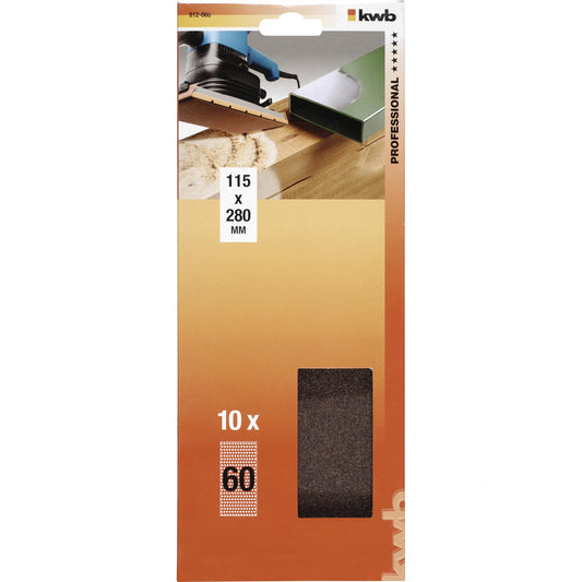 10 schuurvellen voor excentrische schuurmachine 115 x 280 mm KWB GR 120