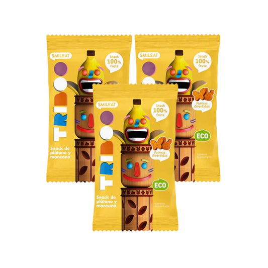 CONFEZIONE DA 3 Snack ECO alla mela e banana 25 g Triboo