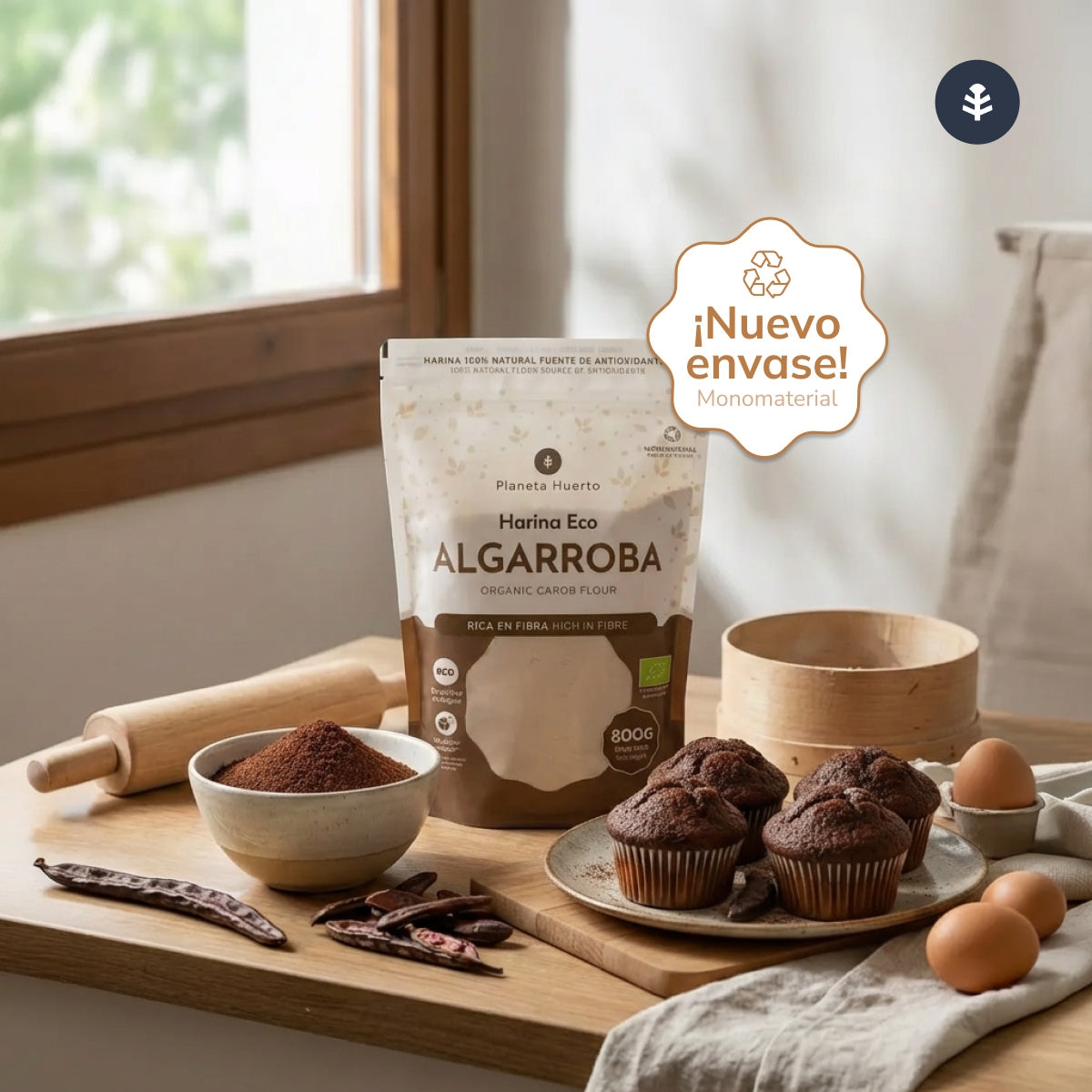 Johannesbroodmeel Eco Planeta Huerto 800 g