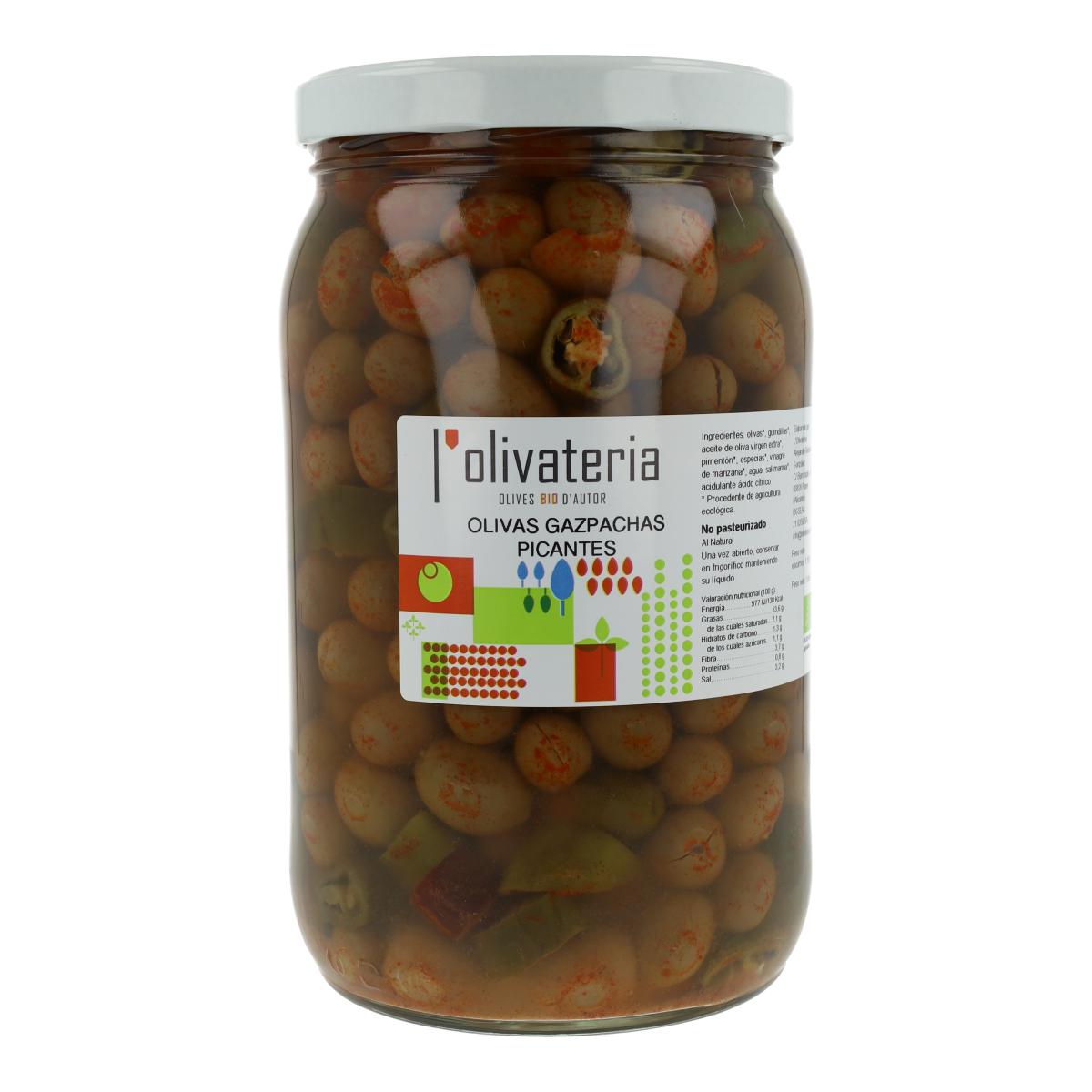 Organic Spicy Gazpacho Olives Olivateria 1.1 kg (bulk)