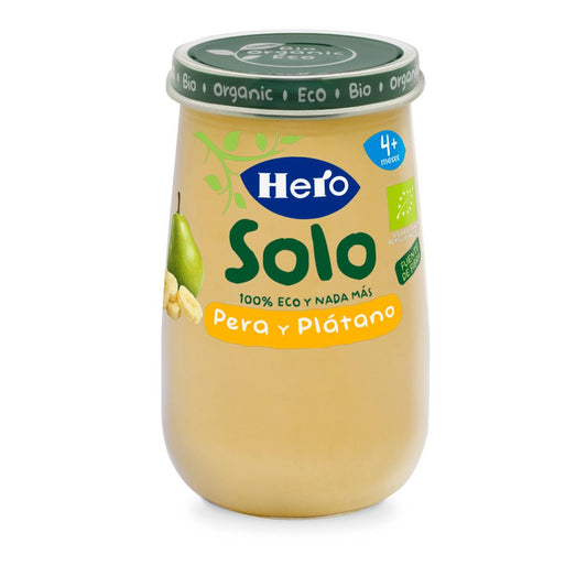 Petit pot de poire et banane Eco 190 g-Hero Solo