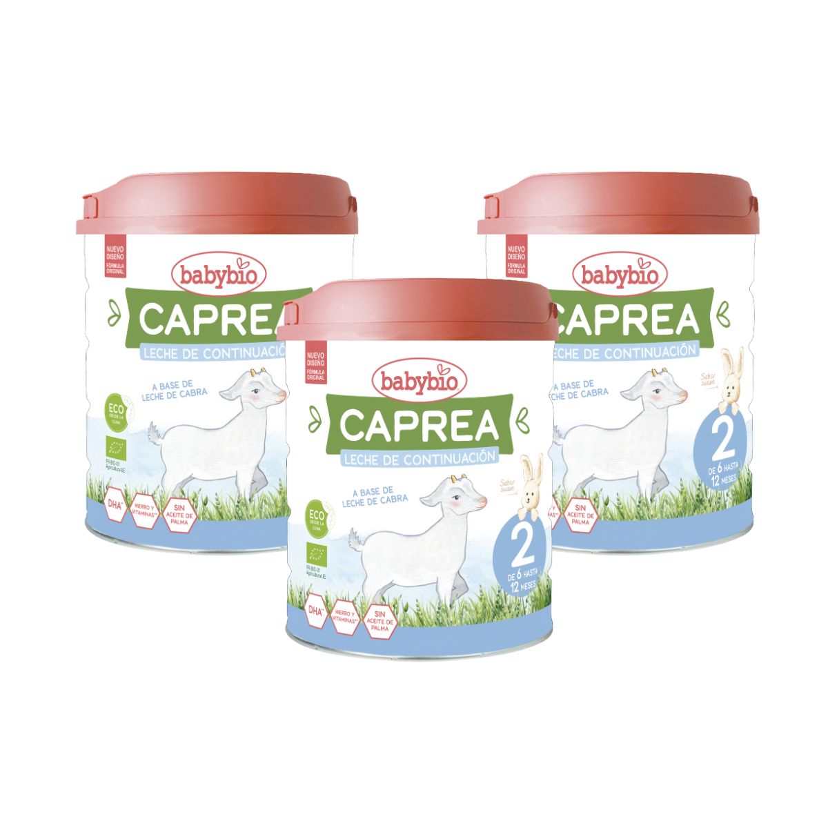 3er-Pack Ziegenmilch Caprea 2 (6 bis 12 Monate) Babybio 800 g