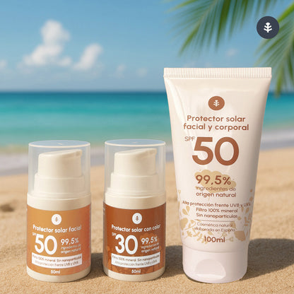Crema solare protettiva per il viso 100% minerale SPF50 Planeta Huerto 50 ml