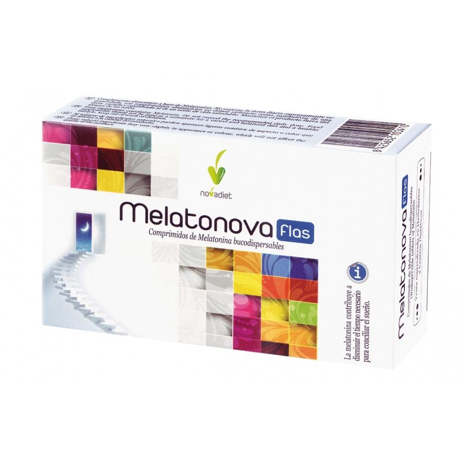 flash Melatonova mélatonine 1,9 mg Novadiet, 30 comprimés bucco-dispersables