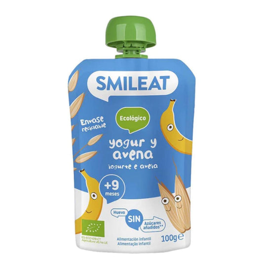 PACK 2x Pouche Yogur y Avena ECO Smileat, 100g