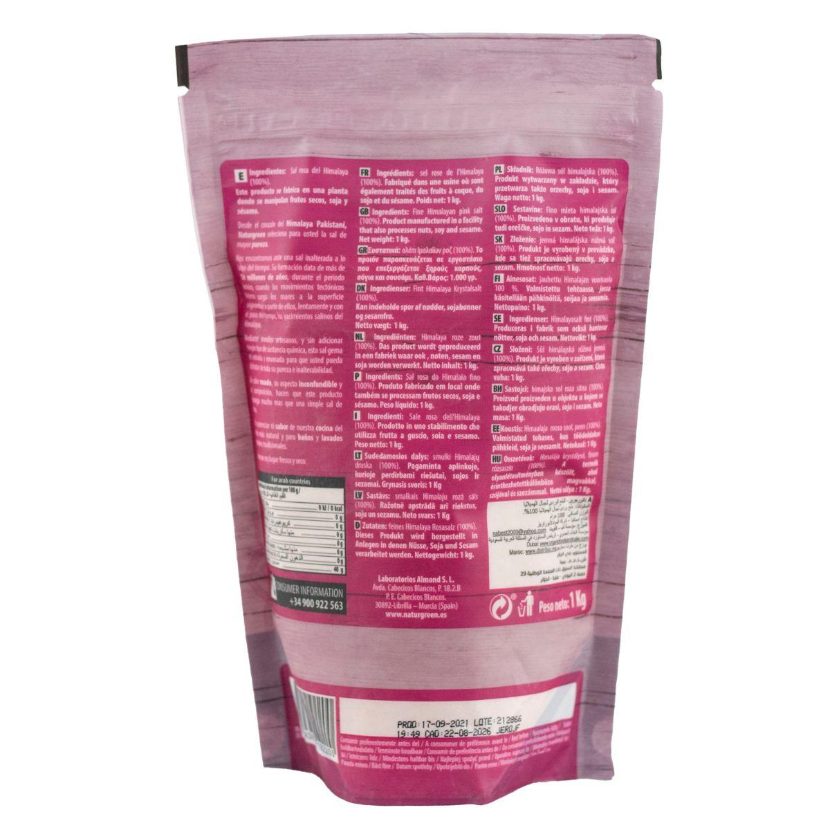 Sal rosa del Himalaya fina Naturgreen 500 g